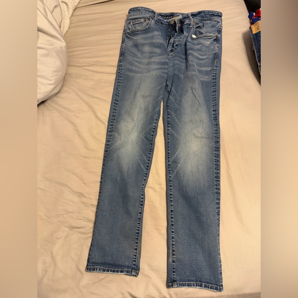 American Eagle Blue Denim Jeans 33x32 slim straight